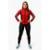 Conjunto Ciclismo Feminino DA Modas – Camiseta Manga Longa com Proteção UV + Calça Acolchoada - Vermelho