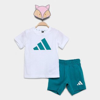 Conjunto Curto Infantil Adidas Big Logo