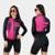 Conjunto de Ciclismo Feminino Camisa Manga Longa e Bermuda de Gel - Batimentos pro - G - Preto+Rosa