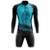 Conjunto de Ciclismo Masculino Camisa Bike Roda Manga Longa e Bermuda Gel - Azul