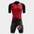 Conjunto de Ciclismo Masculino - Camisa Roda Vermelha (PRO) e Bermuda GEL (WAY) - Vermelho