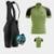 Conjunto de Ciclismo Masculino Camisa Way Fresh Verde Militar Manga Curta Bolso Traseiro e Bretelle - Verde
