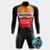 Conjunto de Ciclismo Masculino PRO Camisa Manga Longa e Bermuda Forro Gel Proteção Uv - Laranja+Preto