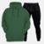 Conjunto de Moletom Blusa + Calça Peluciada Casual - Verde