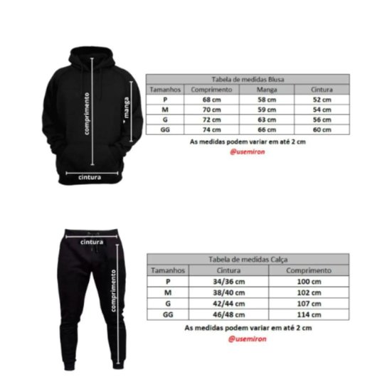 Conjunto de Moletom Blusa + Calça Peluciada Casual