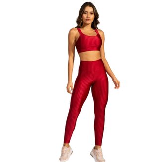 Conjunto Fitness Feminino Vekyo New Zig 3D – Top e Calça para Academia e Treino