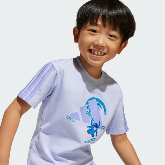 Conjunto Infantil Adidas Camiseta Disney Lilo and Stitch