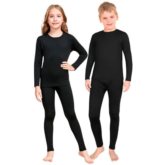 Conjunto Infantil Segunda Pele Blusa e Calça Frio Térmica Menino Menina