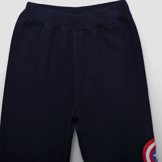 Conjunto Moletom Infantil Marvel Capitão América Menino