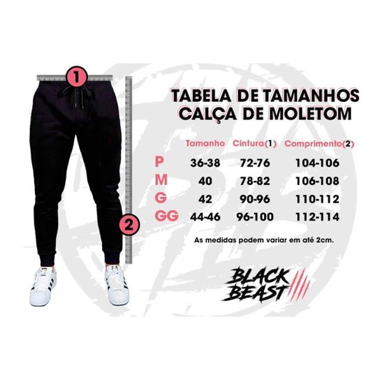 Conjunto Moletom Masculino Black Beast Blusa e Calça