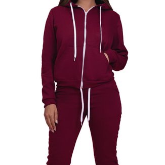 Conjunto Moletom Zíper Capuz Feminino