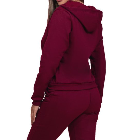 Conjunto Moletom Zíper Capuz Feminino