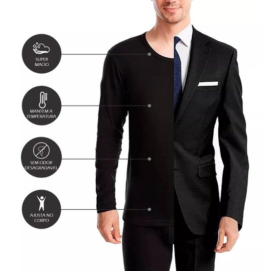 Conjunto Térmico Forrado Pelinho Inverno Masculino Feminino