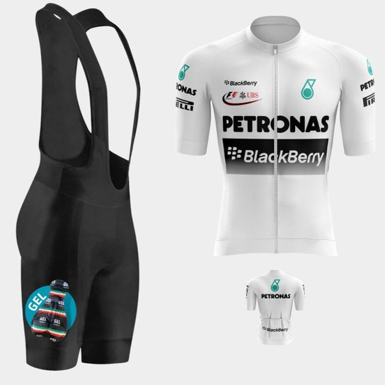 Conjunto Way de Ciclismo Camisa Premium Zíper Total e Bretelle com Forro Gel Pedal Mtb