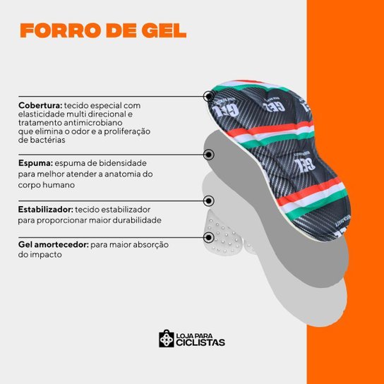 Conjunto Way de Ciclismo Camisa Premium Zíper Total e Bretelle com Forro Gel Pedal Mtb