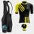 Conjunto Way de Ciclismo Camisa Premium Zíper Total e Bretelle com Forro Gel Pedal Mtb - Preto+Amarelo