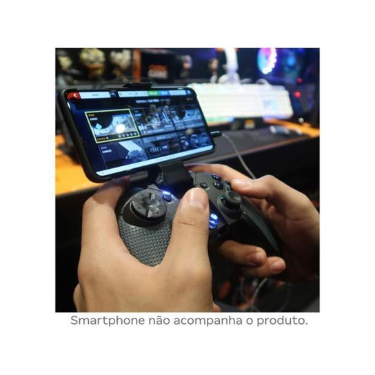 Controle Gamepad Bluetooth Android e PC OEX Game GD200 Preto
