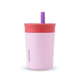 Copo Owala Tumbler Infantil Stainless Steel Termica 12Oz / 355Ml - Pink Purple Lilac Rocket