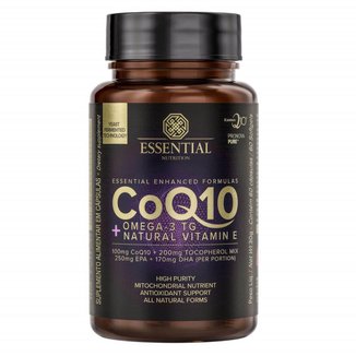 CoQ10 + Ômega 3 TG + Natural Vitamin e 60 Cápsulas Essential