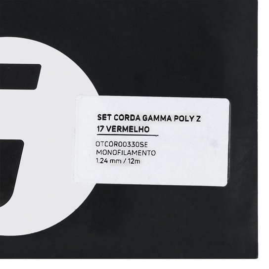 Corda Gamma Dyna Poly Z 17L 1.24mm Vermelha - Pack com 03 Unidades