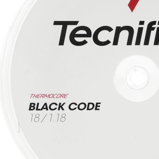 Corda Tecnifibre Black Code 18 1.18mm Preta - Rolo com 200 Metros