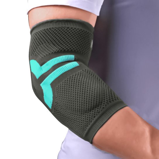 Cotoveleira N1 Sport Linha Pro Cinza e Azul