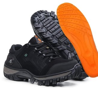 Coturno Cano Baixo De Couro Reforçado Adventure Trilha Trabalho Segurança Lançamento