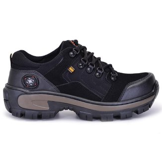 Coturno Cano Baixo De Couro Reforçado Adventure Trilha Trabalho