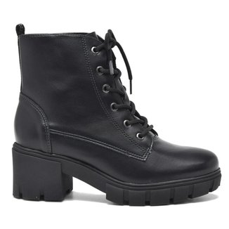 Coturno Flatform Via Marte Bota Salto Bloco Tratorado Feminino 001-002