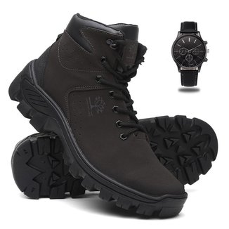 Coturno Masculino Bota Adventure + Relógio