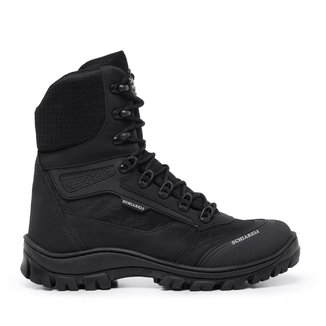 Coturno Militar Masculino Bota Cano Alto Sintetica Preta 930