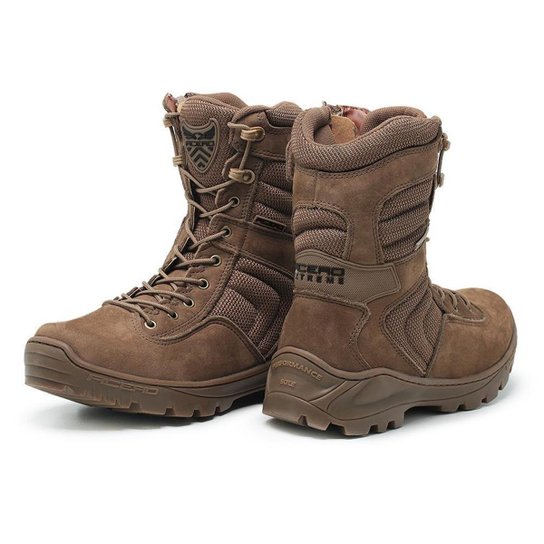 Coturno Militar Masculino Couro Cano Alto Acero Extreme