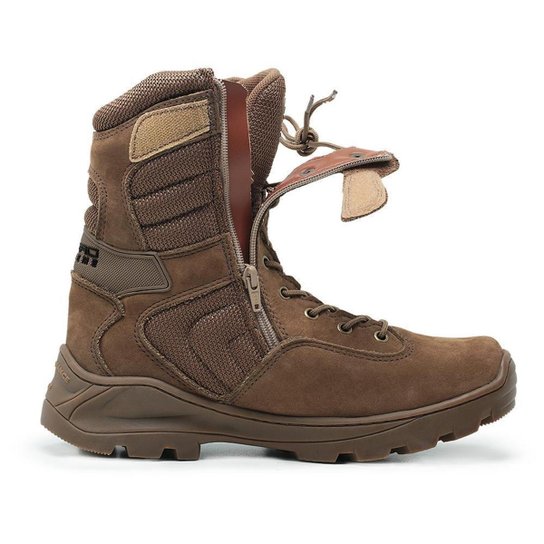 Coturno Militar Masculino Couro Cano Alto Acero Extreme
