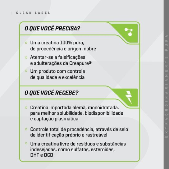 CREATINA (100% Creapure®)  - POTE 100g Sabor Natural