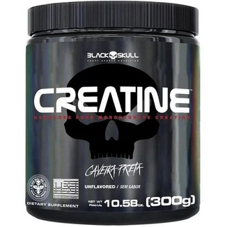 Creatina 100% Pura (300g) Caveira Preta - Black Skull
