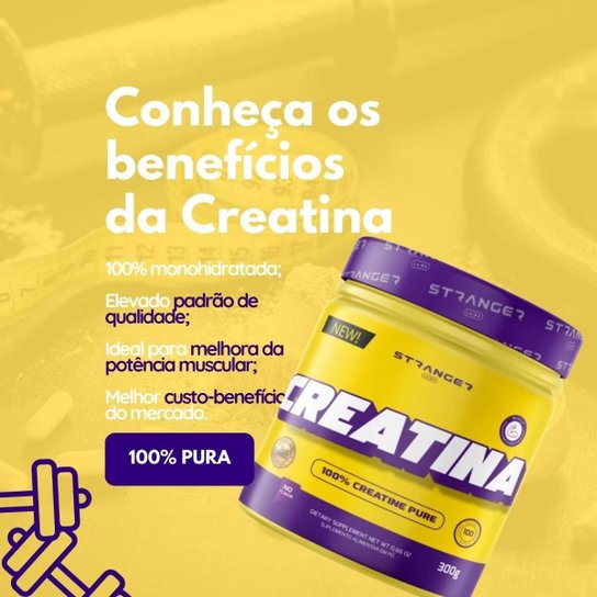 Creatina 100% Pura - 300g - Stranger Labs - Sem sabor