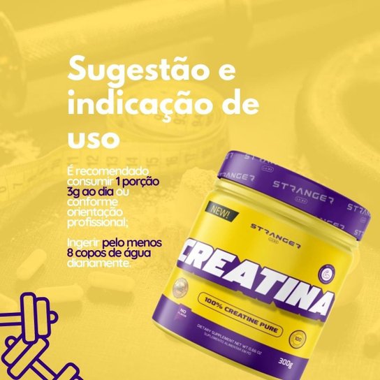 Creatina 100% Pura - 300g - Stranger Labs - Sem sabor