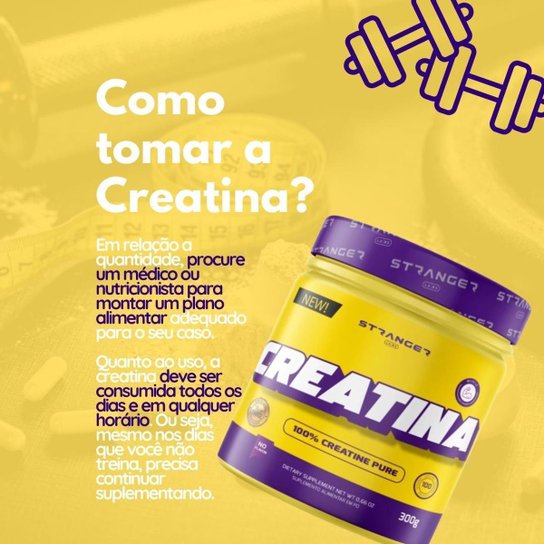 Creatina 100% Pura - 300g - Stranger Labs - Sem sabor