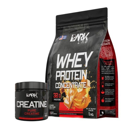 Creatina 150g e Whey Concentrado 1kg Dark Lab