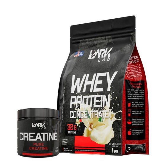 Creatina 150g e Whey Concentrado 1kg Dark Lab