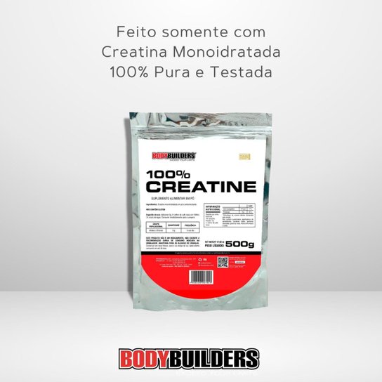 Creatina Monohidratada 100% Pura 500g Refil - Bodybuilders