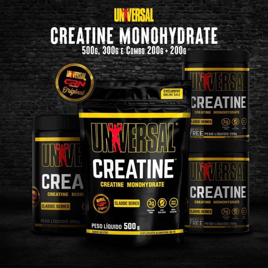 Creatina Monohidratada 400g + Coqueteleira 600ml - Universal