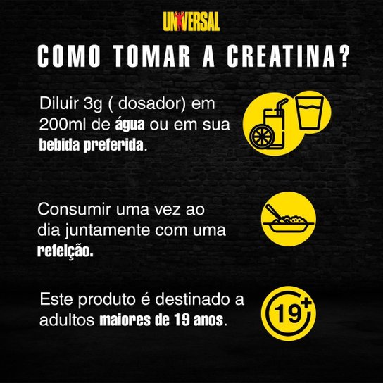 Creatina Monohidratada 500g Refil Universal Nutrition