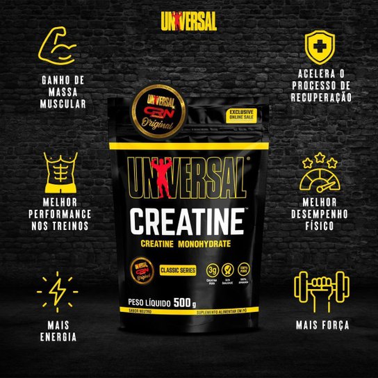 Creatina Monohidratada 500g Refil Universal Nutrition