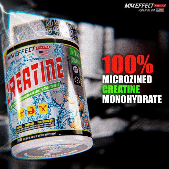 Creatina Monohidratada Micronizada 100% Puro 300g Maxeffect