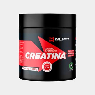 Creatina Monohidratada Pó Masterway Suplementos 100% Pura 300g Pó Sem Sabor Unidade
