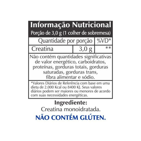 Creatina Monoidratada 100% Pura 500 g Refil Bodyactive