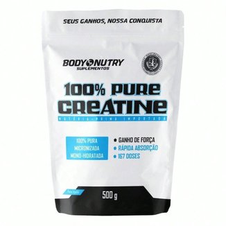 Creatina Pura Body Nutry Refil 500g | Suplemento em Pó Sem Glúten e Sem Sódio