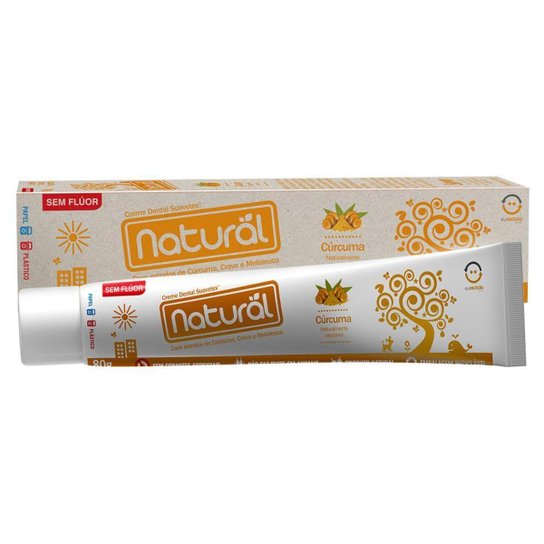 Creme Dental Orgânico Natural Suavetex Cúrcuma 80g