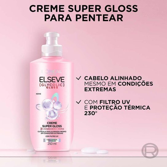 Creme Super Gloss Elseve Glycolic Gloss 250ml